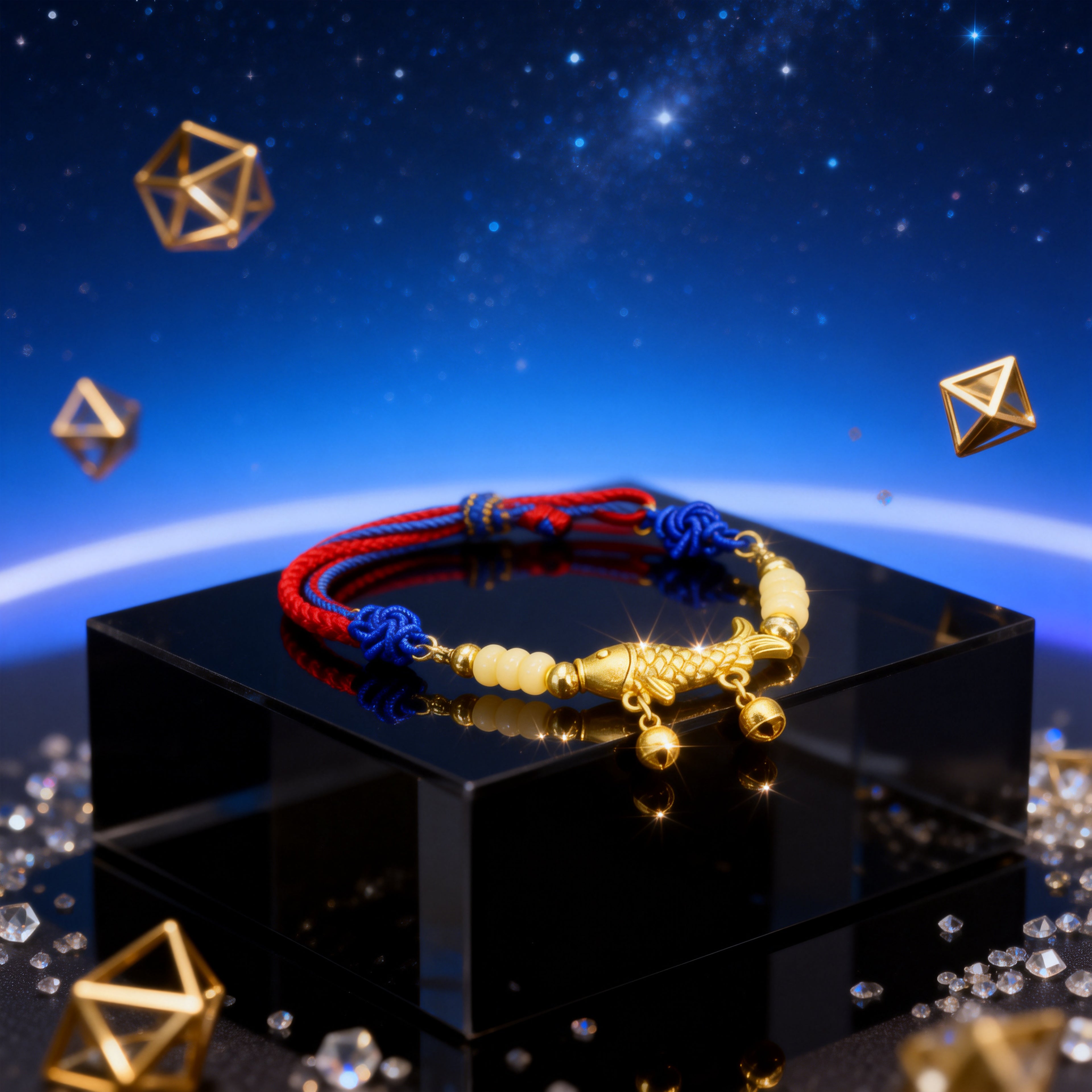 Manpo<此生“鱼”你>「繁弦」系列轻奢蜜蜡猫项链纯手工编织